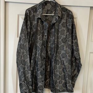 Floral Patterned Gray Jacket